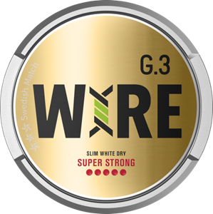 G.3 WIRE Slim White Dry Pussinuuska -nikotiinipussit