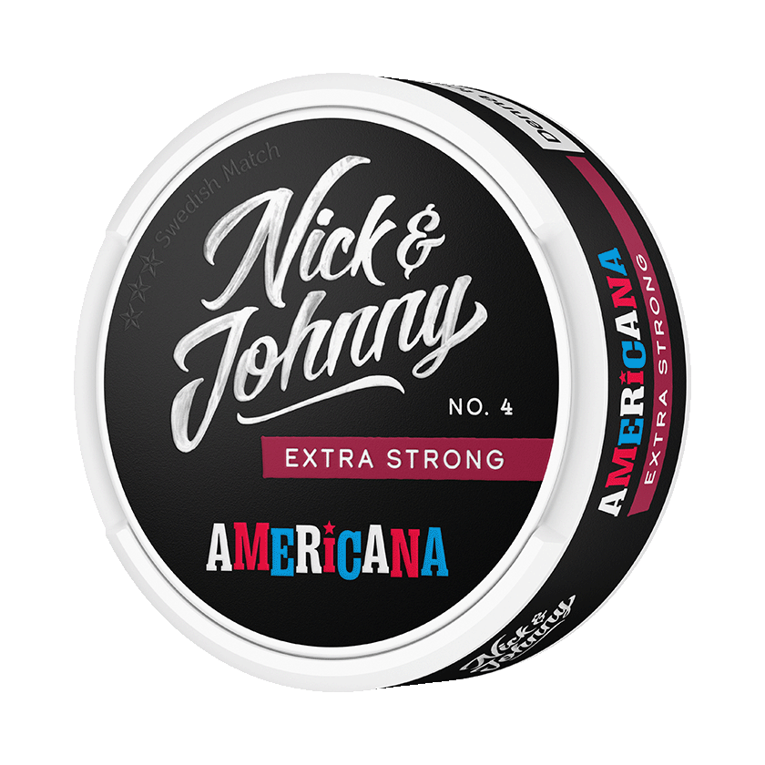 Nick and Johnny Americana Xtra Strong Pussinuuska -nikotiinipussit